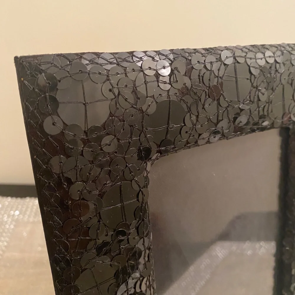 Black Sequin Picture Frame for 4” x 6” Photos
